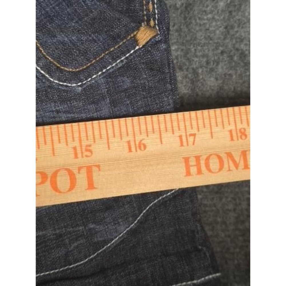 Mossimo Supply Co Womens Low Rise Denim Shorts Dark Wash Contrast Stitch Size 5 - Picture 5 of 9